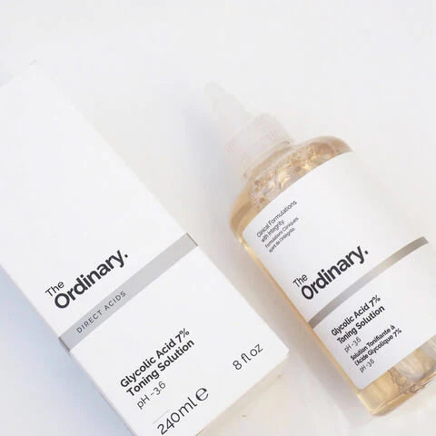 The Ordinary Glycolic Acid 7% Toning Solution – Exfoliating Face Toner for Radiant Skin, Removes Dead Skin Cells, Brightens &amp; Smoothens, 240ml