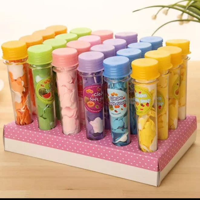 Travel Flower Paper Soap (Random color)