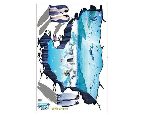 XL8303 SNOW N PINGUIN 3D wallsticker wall sticker stiker dinding