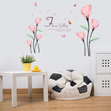 Pink Calla lily wall sticker PVC Material DIY art wall decals For Living room bedroom sofa background wall home decor sticker ay9211