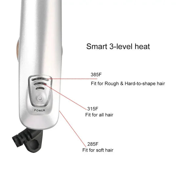 PROFESSIONAL HAIR STRAIGHTENING IRON CURLING IRON STRAIGHTENER CURLER STYLER 3 IN 1 MULTI HAIR STYLING TOOL FLAT IRON WITH BRUSH