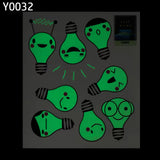 Yigo Fluorescent Luminous Wall Stickers Glow in The Dark Stars Home Decoration Eco-Friendly PVC Cartoon Wall Decal for Kids Rooms-Alphabet