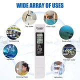 Portable Digital Water TDS, EC, And Temperature Meter (3-in-1) With ATC Function, 1ppm Resolution, 0-9990ppm Purity Tester