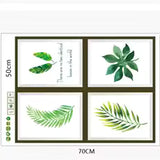 Botanical Frame Wall Decals - Custom Greenery Stickers for Dining & Bedroom size 50x70 sk7132