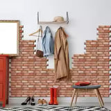 3D Imitation Brick Wall Stickers 30cmX30cm DIY Removeable Self-adhesive Waterproof Wallpaper Living Room Kitchen Ar Decoration size 25x25 Bricks2
