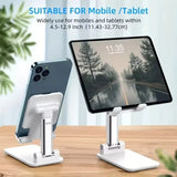 Flexible Mobile Holder Universal Phone Stand, Adjustable Foldable Pocket Size Mobile Stand for Desk, Table & Travel
