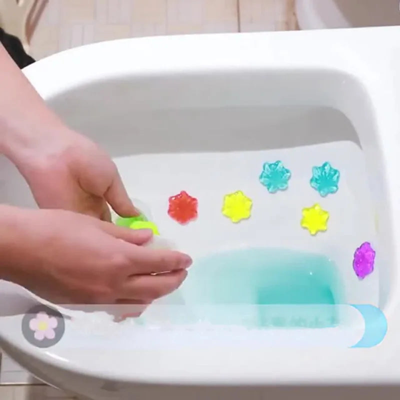 Toilet Cleaning Stamp Gel Toilet Injection Gel Flower  Bathroom Cleaner Toilet Gel (random color)