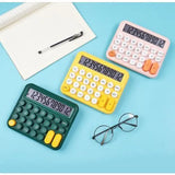 12 digits Keyboard Style Calculator | Mechanical Buttons for Desktop financial accounting cell operated (random color)