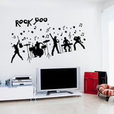 Rock Band Music Wall Stickers