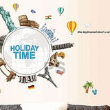 JM7260 Wrold Travel Vinyl wall sticker decal art Global Village bedroom Kids Room Wall Decor