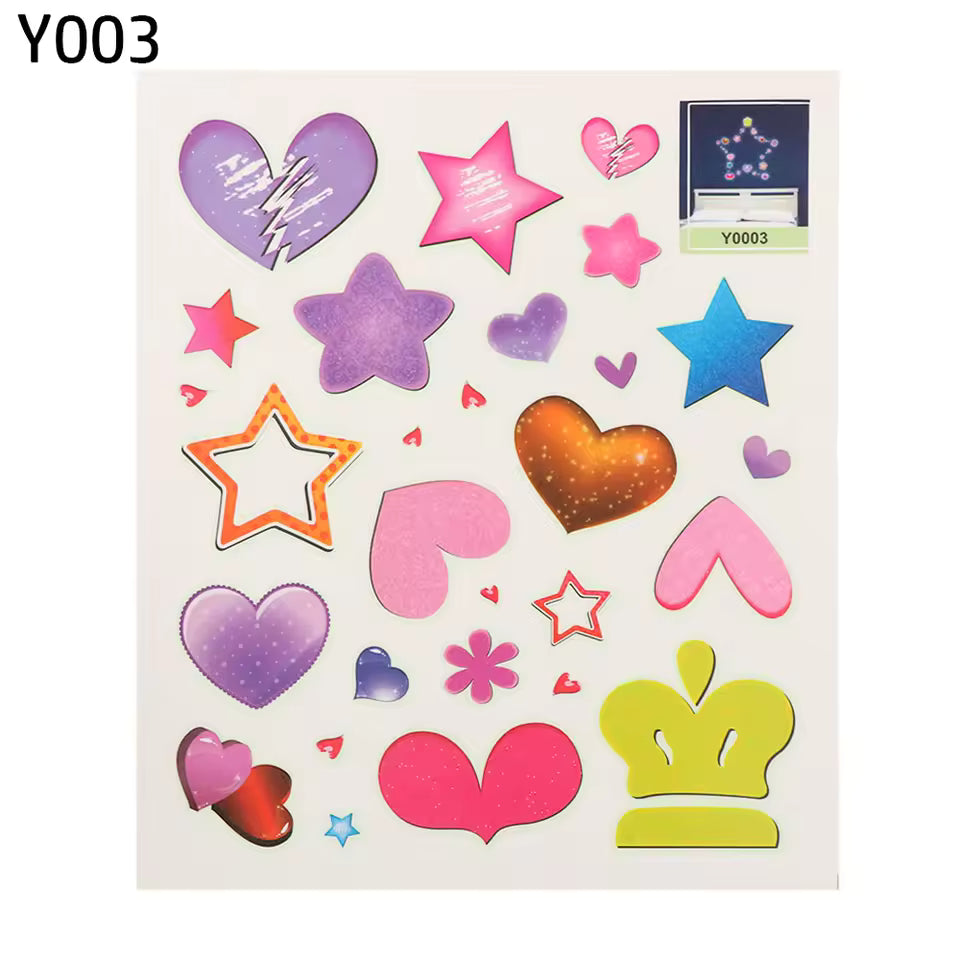 Yigo Fluorescent Luminous Wall Stickers Glow in The Dark Stars Home Decoration Eco-Friendly PVC Cartoon Wall Decal for Kids Rooms-Alphabet