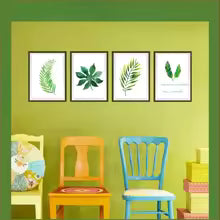 Botanical Frame Wall Decals - Custom Greenery Stickers for Dining & Bedroom size 50x70 sk7132