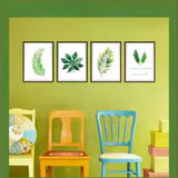 Botanical Frame Wall Decals - Custom Greenery Stickers for Dining & Bedroom size 50x70 sk7132