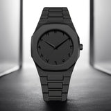 Full Black Aura Quartz Analog Watch – Lightweight Premium Design for Men & Boys (Without Box)