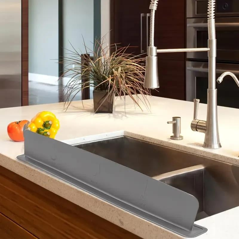 Silicone Sink Splash Guard Anti-Splash Faucet Protector, Water Baffle & Sink Splash Stopper for Kitchen and Bathroom