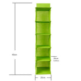 5 Shelf Clothes Hanging Organizers Pant Organizer Wardrobe Section Storage Closet Organiser  (random color)