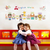 English Class Cartoon Wall Sticker size 45x60 sk6058
