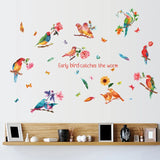 Watercolor Parrot Wall Sticker size 60x90 sk9203  kids Sticker
