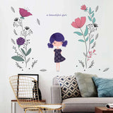 Peace Girl Wall Sticker size 60x90 sk9266  kids Sticker