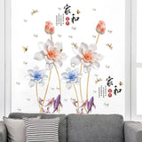 Sk9281 Wealth Lotus Wall Sticker