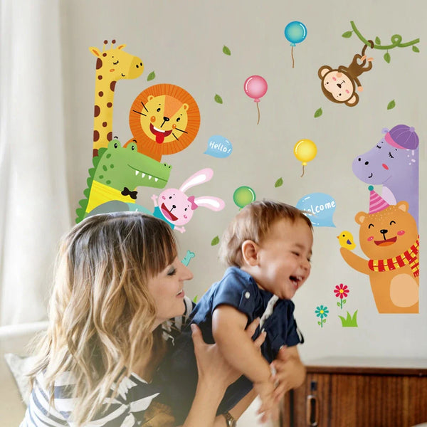 Sk9323 Cartoon Animal Wall Sticker