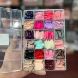 576 pcs nails with box ,Reusable Artificial nails, 24 different colours, beautiful fake nails American Nail for Girls Women Without Glow (Random color)