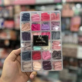 576 pcs nails with box ,Reusable Artificial nails, 24 different colours, beautiful fake nails American Nail for Girls Women Without Glow (Random color)