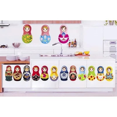 Russian Matryoshka Dolls Wall Stickers size 45x60 ay627