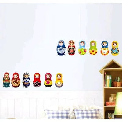 Russian Matryoshka Dolls Wall Stickers size 45x60 ay627