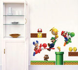 New Super Mario Bros PVC Removable Wall Sticker Home Decor  size 50x70 dm570068