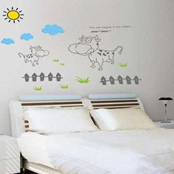 Sunny Vache – Stickers muraux Stickers pour Home D ¨ ¦ cor couleurs mixtes size 60x90 ay1923