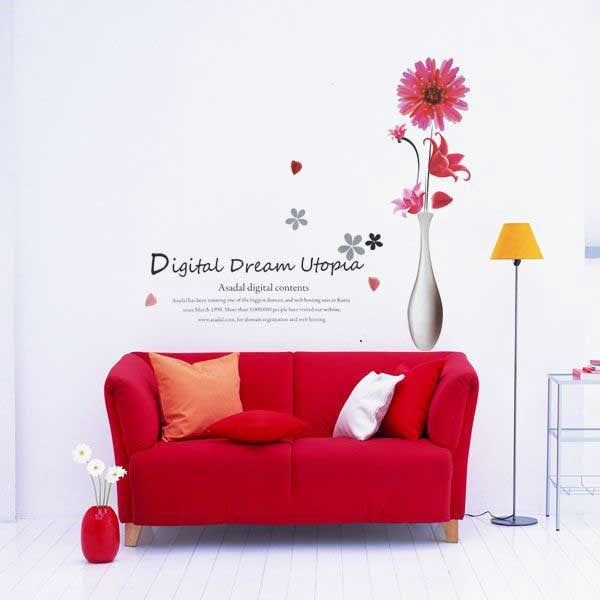 TipTop Wallstickers Letters and Vase Design Home Decorations size 50x70 dm570032