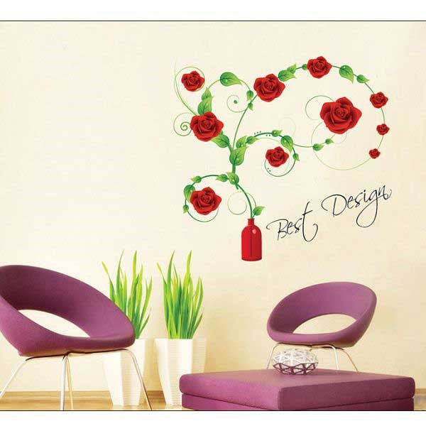 TipTop Wallstickers (Blooming Rose) size 50x70 dm570038
