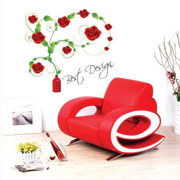 TipTop Wallstickers (Blooming Rose) size 50x70 dm570038