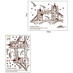 Pearl Metal Wall Sticker London Sketch SIZE 60X90 AY9137
