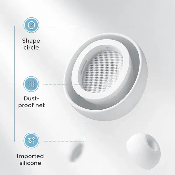 T03S PRO JOYROOM TWS Active Noise Cancelling ANC Earbuds With Premium Case - White Earbuds Joyroom
