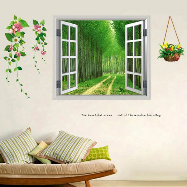 xl8021 window wall stickers living room bedroom wall stickers room decor bedside hallway wallpaper adhesive sticker