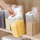 Container, 2kg Storage Container, Rice Storage Container, Dog Food, Cereal Containers, Storage Containers,  with Measuring Cup for Dry Food, Cereal and Flour