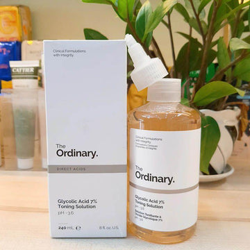 The Ordinary Glycolic Acid 7% Toning Solution – Exfoliating Face Toner for Radiant Skin, Removes Dead Skin Cells, Brightens &amp; Smoothens, 240ml