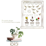 Wall Art Seamless Wall Stickers for Windowsills and Potted Plants - In Stock, Interior Design, Won't Damage Walls, Creative DIY Exhibition Decorations, Living Room Renovation size 50x70 ay7009