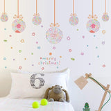 The new environmentally friendly PVC removable glass Christmas ball lob window dressing mall restaurant sticker SK9071