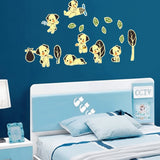 Luminous Baby Dog Wall Decals Cute Puppy Fluorescent Stickers for Home Decoration Kids Cartoon Wallpaper Glow in the Dark Room