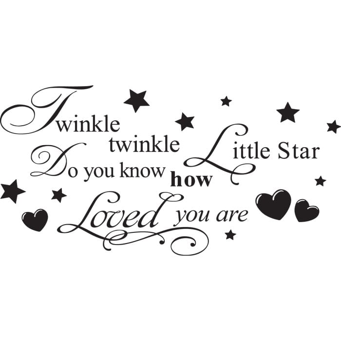 Twinkle Twinkle Little Star – Wall sticker size 40x40 cm doo5