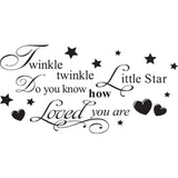 Twinkle Twinkle Little Star – Wall sticker size 40x40 cm doo5