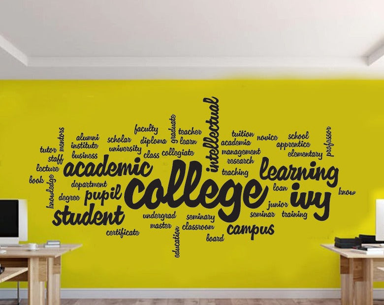 Education Wall Sticker college Quote Reading Library Stickers Decal Vinyl Sticker For Library
