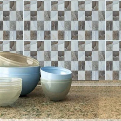 DIY Kitchen Bathroom Bathroom Simulation Wall Tile Waterproof Wallpaper, Peel and Stick Tile Backsplash Wall Tiles 8"x8" (6 Sheets) JM706 Floor /tile Stickers