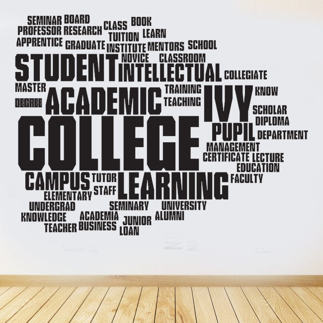 Education Wall Sticker college Quote Reading Library Stickers Decal Vinyl Sticker For Library