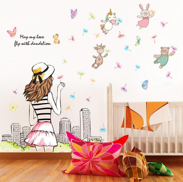 Wall Stiker ABC1060 Girl n Fly – Wallsticker  Wall Sticker  Wallstiker  Wall Stiker Stiker Dinding  Hiasan Dinding
