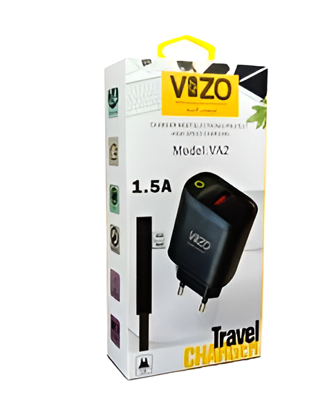 Va2 – Compact Micro USB Charger (Black) | Best Quality Charger - Vizo VA2 Charger - Vizo VA2 Micro USB Charger - Android Charger - Mobile Phone Charger