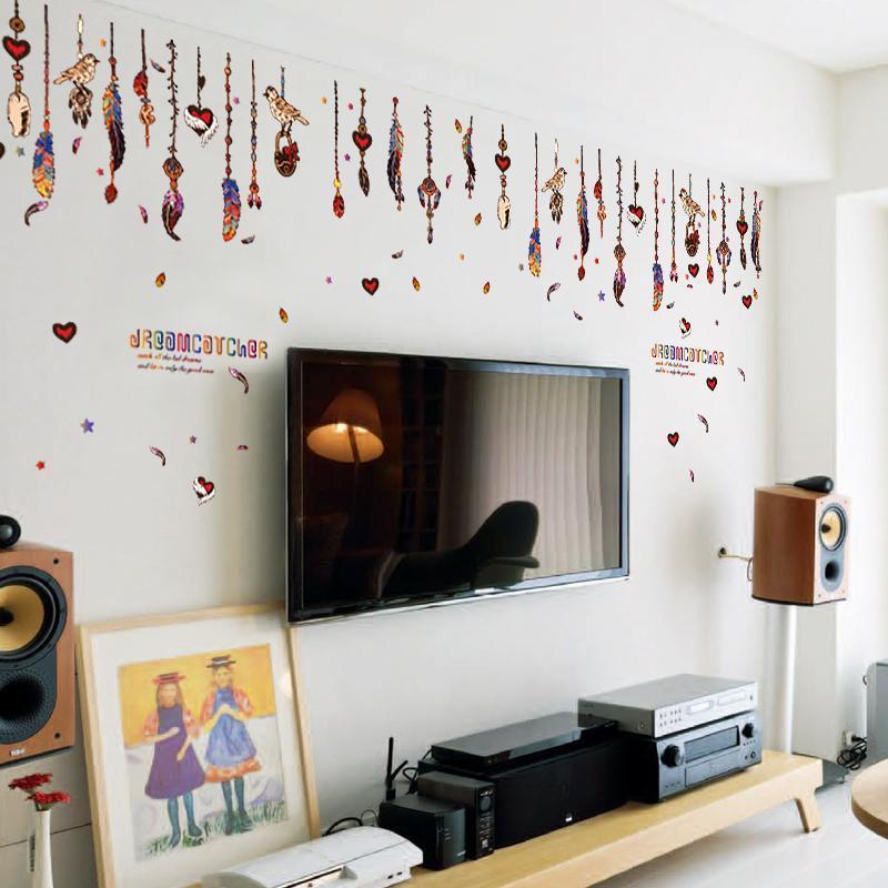 DIY Feather pendant Wall Sticker SK9177